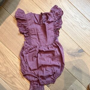 Jamie Kay Purple Lace Baby Romper